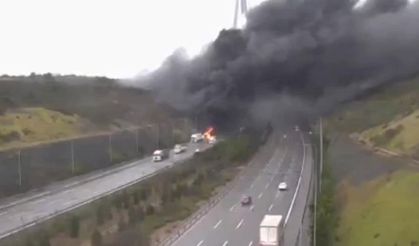 Yavuz Sultan Selim Köprüsü'nde TIR Alevlere Teslim Oldu!